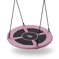 NILS FUN huśtawka dla dzieci bocianie gniazdo 100cm NB5031 różowy, Kolor: różowy, Rozmiar: one size, 2 zdjęcie