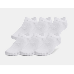 UNDER ARMOUR zestaw skarpetek stopek 6 par Essential No Show białe, Kolor: biały, Rozmiar: M