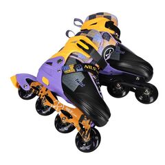 NILS EXTREME rolki rekreacyjne z kauczukowymi kołami NA13810 TWIST, Kolor: żółty, Rozmiar: 31-34, 6 zdjęcie