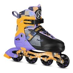 NILS EXTREME rolki rekreacyjne z kauczukowymi kołami NA13810 TWIST, Kolor: żółty, Rozmiar: 35-38