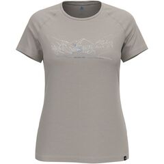 ODLO Koszulka damska Ascent PW 130 Run. Bike. Hike. T-Shirt Crew Neck szara, Kolor: szary, Rozmiar: S