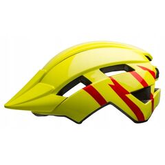 Kask dziecięcy BELL SIDETRACK II strike gloss hi-viz czerwony, Kolor: czerwony, Rozmiar: Uniwersalny (47-54 cm)
