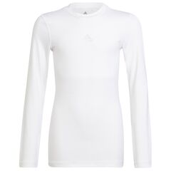 adidas Koszulka dla dziecki TECHFIT LS Tee Y H23156 biała, Kolor: biały, Rozmiar: 128 cm