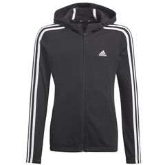 adidas Bluza dziewczęca Girls Essentials 3S Full-zip Hoodie GQ8356, Kolor: czarny, Rozmiar: 170 cm