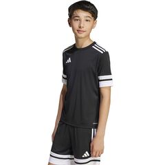 adidas Koszulka dziecięca czarna SQUADRA 25 JSY Y JJ0052, Kolor: czarny, Rozmiar: 176 cm, 2 zdjęcie