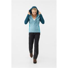 Bluza damska VIKING Delmore Hoodie Lady rozpinana z kapturem turkusowa