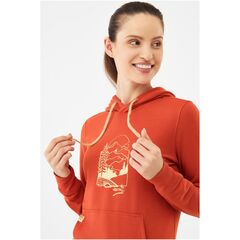 Bluza damska VIKING Panaka Hoodie Bamboo Lady z kapturem pomarańczowa