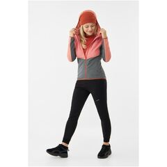 Kurtka damska VIKING Creek Hoodie Bamboo Lady rozpinana z kapturem różowo-szara