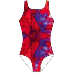 Damski strój kąpielowy Aquafeel Aquafeel Back różowy, Kolor: wielokolorowy, Rozmiar: 34B