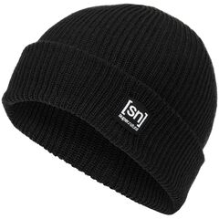 Czapka SUPER.NATURAL Merino Basic Beanie czarna, ONE SIZE