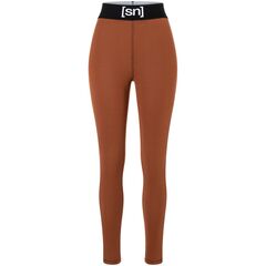 Legginsy termoaktywne damskie SUPER.NATURAL W Tundra 175 Tight brązowe, Kolor: brązowy, Rozmiar: S