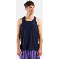 Koszulka bez rękawów męska Odlo ZEROWEIGHT CHILL-TEC Tank crew neck granatowa, 4 zdjęcie