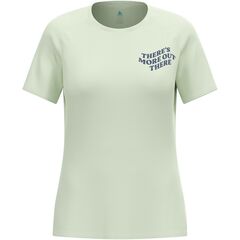 Koszulka damska Odlo ESSENTIAL PRINT T-shirt crew neck s/s zielona