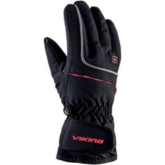 Rękawice narciarskie dziecięce VIKING Kevin Ski Kids czarno-czerwone, Kolor: czarno-czerwone, Rozmiar: 5