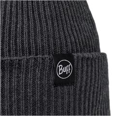 BUFF KNITTED BEANIE RENVI GREY HEATHER, 2 zdjęcie