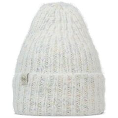 BUFF KNITTED & FLEECE BAND BEANIE EYLA WHITE