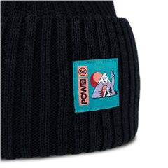 BUFF KNITTED BEANIE POW RUTGER BLACK, 2 zdjęcie