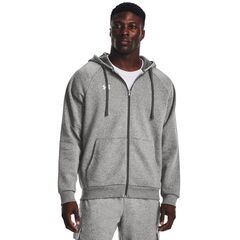 UNDER ARMOUR bluza dresowa męska rozpinana Rival Fleece FZ szara, Kolor: szary, Rozmiar: XXL, 3 zdjęcie