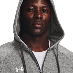 UNDER ARMOUR bluza dresowa męska rozpinana Rival Fleece FZ szara, Kolor: szary, Rozmiar: L, 6 zdjęcie