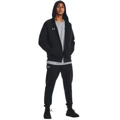 UNDER ARMOUR bluza dresowa męska rozpinana Rival Fleece FZ czarna
