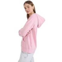 4F bluza damska z kapturem bawełniana 4FWMM00TSWSF1764 różowy