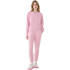 4F spodnie z dzianiny french terry z kolekcji basic 4FWMM00TTROF1138 różowe, Kolor: różowy, Rozmiar: S, 5 zdjęcie