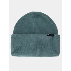 4F czapka z szerokim wywinięciem typu beanie 4FJWAW25ACAPU652, Kolor: zielony, Rozmiar: one size