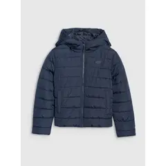 4F kurtka puchowa pikowana dziecięca 4FJWAW25TDJAU0704 granatowa, Kolor: granatowy, Rozmiar: 134