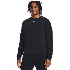 UNDER ARMOUR bluza dresowa męska Rival Fleece Crew szara, Kolor: czarny, Rozmiar: XXL
