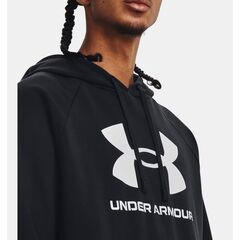UNDER ARMOUR bluza bawełniania z kapturem UA Rival Fleece Logo HD czarna