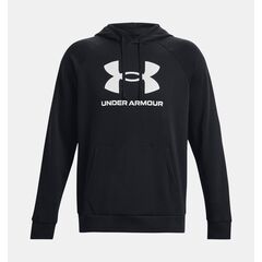 UNDER ARMOUR bluza bawełniania z kapturem UA Rival Fleece Logo HD czarna