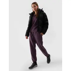 4F kurtka damska zimowa puchowa z kapturem 4FWAW25TDJAF594 czarna