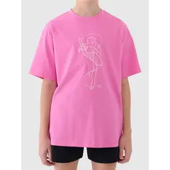 4F t-shirt dla dziewczynek koszulka z nadrukiem