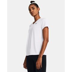UNDER ARMOUR koszulka damska t-shirt sportowy SSV-Solid biała, Kolor: biały, Rozmiar: S