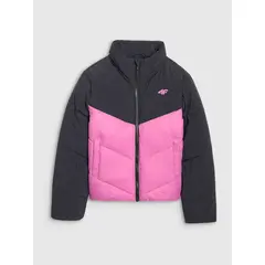 4F kurtka dla dziewczynki puchowa 4FJWAW25TDJAF614 różowa, Kolor: różowy, Rozmiar: 152, 3 zdjęcie
