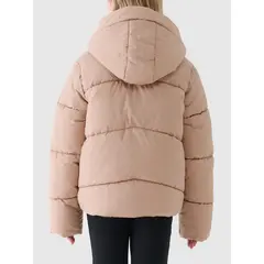 4F kurtka dla dziewczynki puchowa 4FJWAW25TDJAF615 beżowa, Kolor: beżowy, Rozmiar: 146, 2 zdjęcie