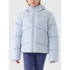 4F kurtka dla dziewczynki puchowa 4FJWAW25TDJAF615 niebieski, Kolor: niebieski, Rozmiar: 146