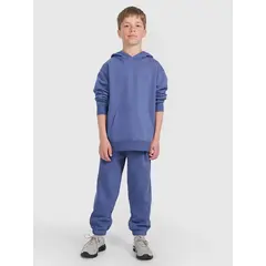 4F spodnie chłopięce z miękkim meszkiem wewnątrz z haftem