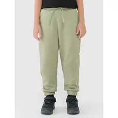 4F spodnie chłopięce z miękkim meszkiem wewnątrz z haftem