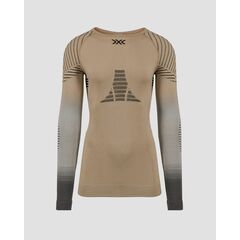 Koszulka męska X-Bionic INVENT GRAPHICS SHIRT LS MEN SAND/LIGHT GREY/GREY beżowa, Kolor: beżowy, Rozmiar: M