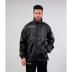 GIVOVA kurtka przeciwdeszczowa ortalion piłkarski WIND czarny, Kolor: czarny, Rozmiar: S