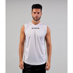 GIVOVA koszulka bezrękawnik unisex ONE biały, Kolor: biały, Rozmiar: XL