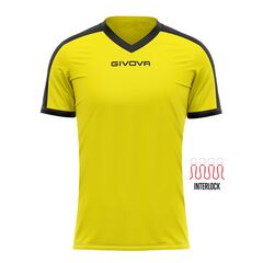 GIVOVA koszulka sportowa męska t-shirt treningowy MAC04 żółta, Kolor: żółty, Rozmiar: XL