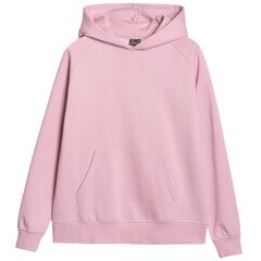 4F bluza damska z kapturem bawełniana 4FWMM00TSWSF1764 różowy