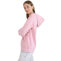 4F bluza damska z kapturem bawełniana 4FWMM00TSWSF1764 różowy