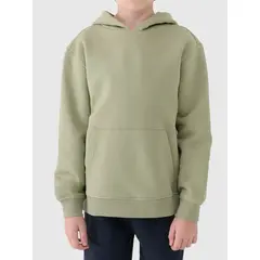4F bluza dresowa chłopięca z kapturem 4FJWAW25TSWSM1945 zielony