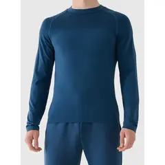 4F bezszwowa koszulka męska treningowa 4FWAW25TFLOM404 niebieski