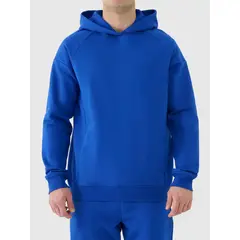 4F bluza dresowa chłopięca z kapturem 4FWAW25TSWSM1946 niebieski