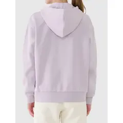 4F bluza damska z kapturem na zamek 4FWAW25TSWSF1886 fioletowy