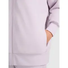 4F bluza damska z kapturem na zamek 4FWAW25TSWSF1886 fioletowy